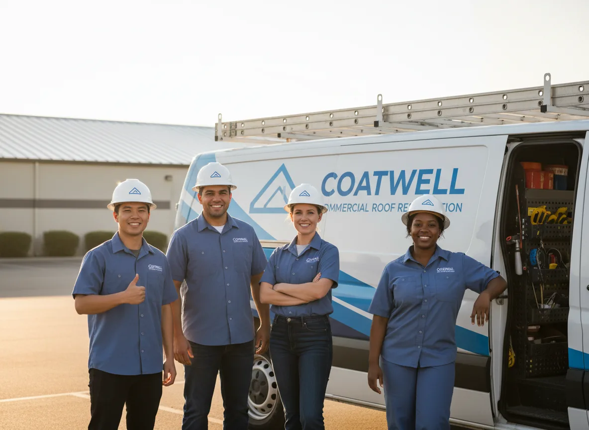 Commercial roof coating company in Quinton, OK